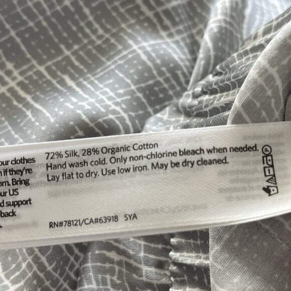 Eileen Fisher Silk Blend Wide Leg Cropped Pants Size S Gray Lightweight Capsule - Picture 5 of 5